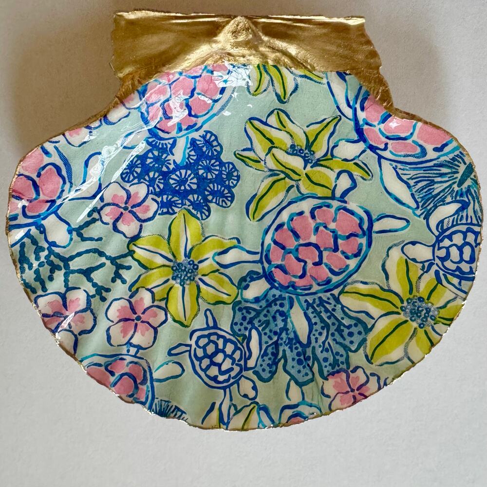 Tropical Coastal Floral Trinket Dish - Picture 5 of 7